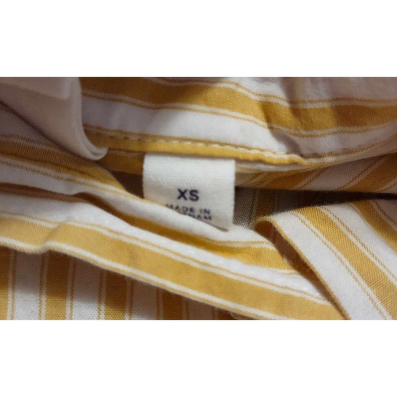 GAP | Women's Yellow & White Striped Button Up Shirt Size XS - Picture 3 of 5